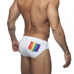 Slip de bain RAINBOW SWIM Blanc