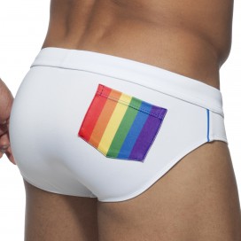 Slip de bain RAINBOW SWIM Blanc 2