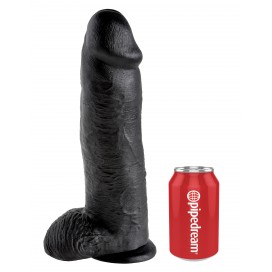 Gode XL king Cock 27cm Noir avec largeur 8cm 12 inches