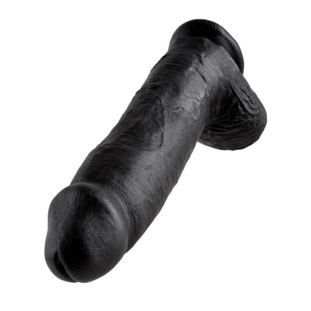 Gode XL king Cock 27cm Noir avec largeur 8cm 12 inches