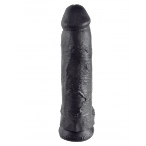 Gode XL king Cock 27cm Noir avec largeur 8cm 12 inches