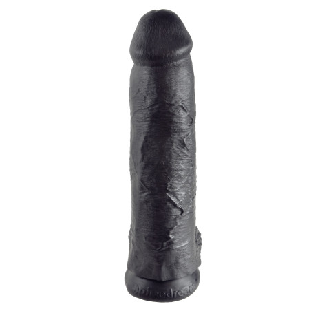 Gode XL king Cock 27cm Noir avec largeur 8cm 12 inches