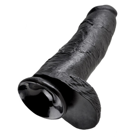 Gode XL king Cock 27cm Noir avec largeur 8cm 12 inches