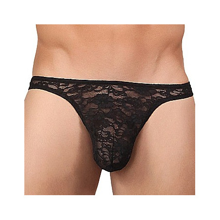 String Dentelle BONG THONG Noir