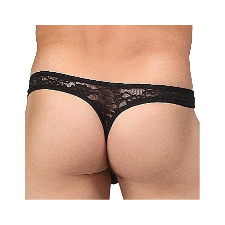 String Dentelle BONG THONG Noir