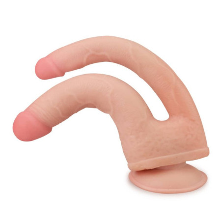 Double gode Skinlike Réaliste pour double pénétration 18cm