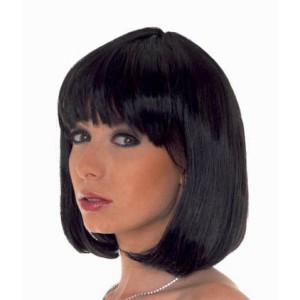 Perruque noire pour travesti