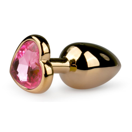 Plug bijou or avec coeur - Small 6.3 x 2.6 cm