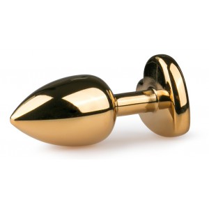 Plug bijou or avec coeur - Small 6.3 x 2.6 cm