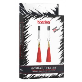 Pinces à tétons Glamour  rouges de la marque Lovetoy 2