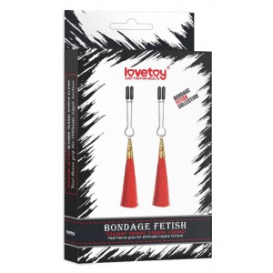 Pinces à tétons Glamour  rouges de la marque Lovetoy