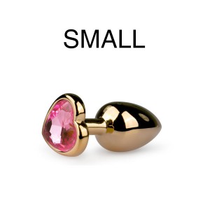 Plug bijou or avec coeur - Small 6.3 x 2.6 cm
