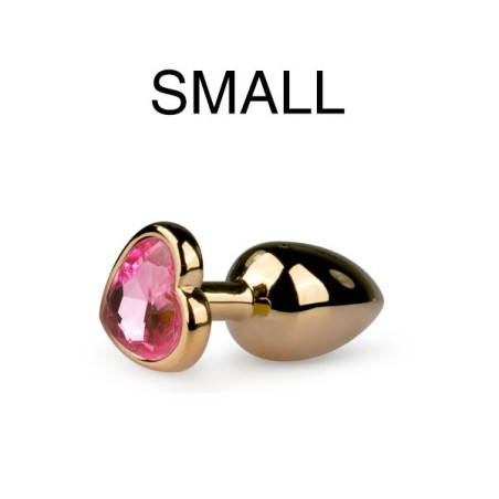 Plug bijou or avec coeur - Small 6.3 x 2.6 cm