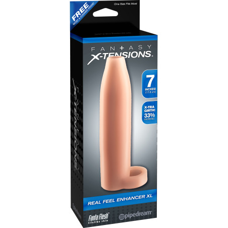 Gaine de pénis réaliste REAL FEEL X-TENSIONS 3.6mc
