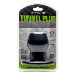 Ass Tunel Plug anal Silicone Perfect Fit Extra Large noir