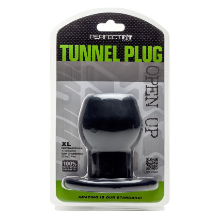 Ass Tunel Plug anal Silicone Perfect Fit Extra Large noir