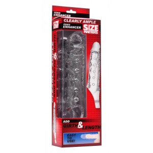 Gaine pour pénis transparente Size Latters 15 x 4.5 cm