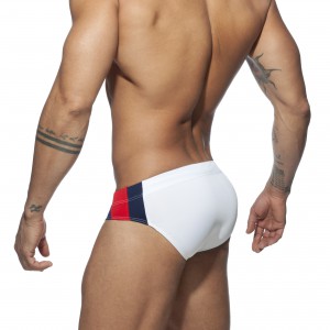 Slip de bain STRIPES BASIC Blanc