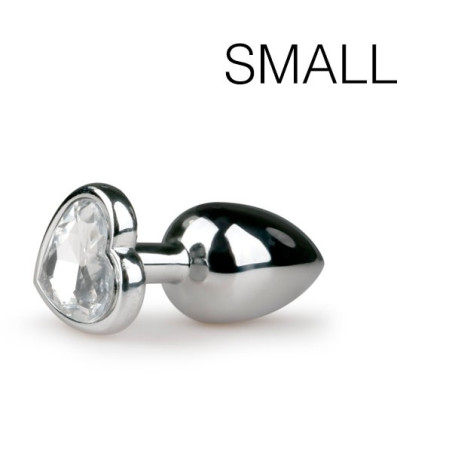 Plug bijou argent avec coeur - Small