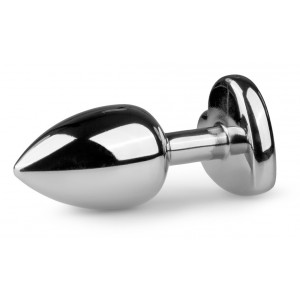 Plug bijou argent avec coeur - Small