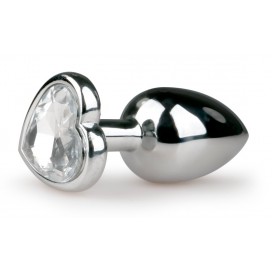 Plug bijou argent avec coeur - Small 2