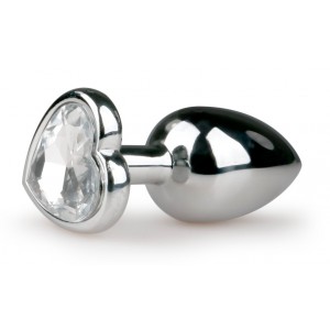 Plug bijou argent avec coeur - Small