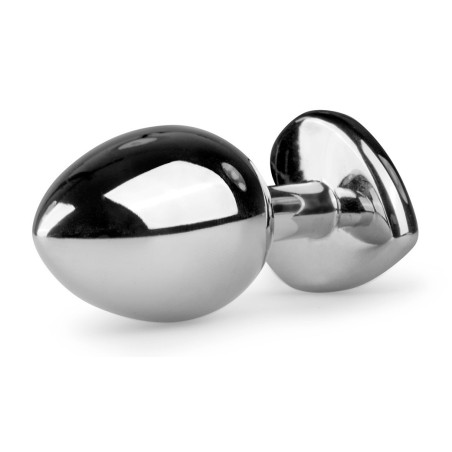 Plug bijou argent avec coeur version Medium