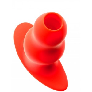 Plug Tunnel STRETCH Hole medium Rouge de 13 x 6.4 cm