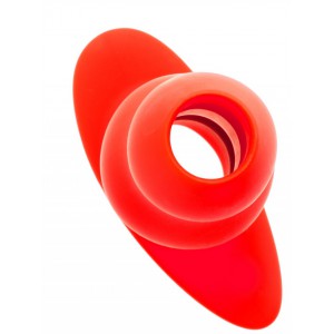 Plug Tunnel STRETCH Hole medium Rouge de 13 x 6.4 cm