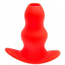Plug Tunnel STRETCH Hole medium Rouge de 13 x 6.4 cm 2