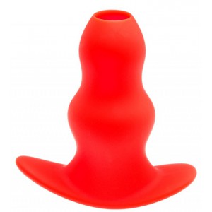 Plug Tunnel STRETCH Hole medium Rouge de 13 x 6.4 cm
