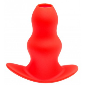 Plug Tunnel STRETCH Hole large couleur rouge de 15 x 7 cm