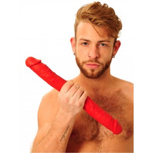 Double gode STRETCH N°33 Couleur rouge de 42 x 5 cm