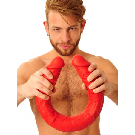 Double Gode STRETCH N°55 de MK Toys 52cm x 5.7cm Rouge