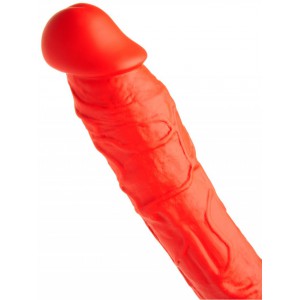Double gode STRETCH N°77 de 62 x 6.2 cm Rouge