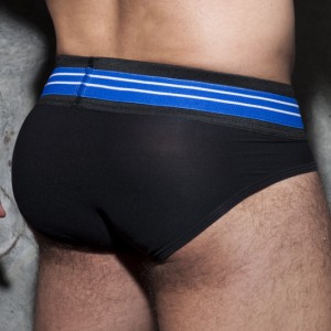 Slip DOUBLE STRIPE Noir-Bleu