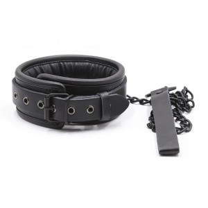 Collier rembourré + Laisse noir