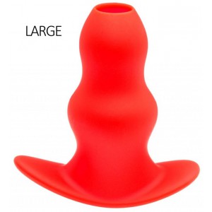 Plug Tunnel STRETCH Rouge 15 x 7 cm Large
