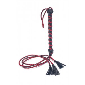Fouet TRIPLE 50cm Noir-Rouge