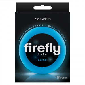 Cockring fluorescent bleu de FIREFLY en Silicone