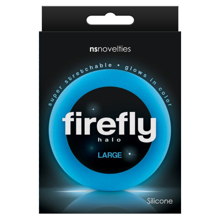 Cockring fluorescent bleu de FIREFLY en Silicone