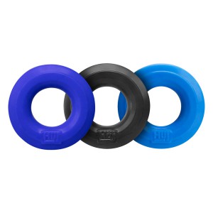 Cockrings HUJ Hünkyjunk lot de 3 Bleu-Noir