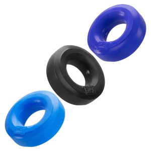 Cockrings HUJ Hünkyjunk lot de 3 Bleu-Noir