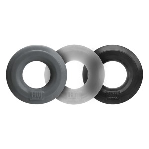 Cockrings HUJ Hünkyjunk lot de 3 Noir Gris et Transparent