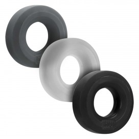 Cockrings HUJ Hünkyjunk lot de 3 Noir Gris et Transparent