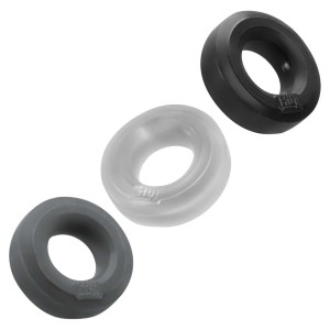 Cockrings HUJ Hünkyjunk lot de 3 Noir Gris et Transparent