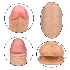 Gode réaliste DUAL Silicone de LoveToy 13 x 3.5cm Chair