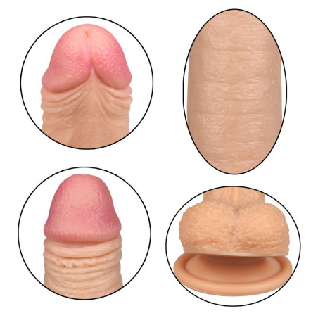 Gode réaliste DUAL Silicone de LoveToy 13 x 3.5cm Chair