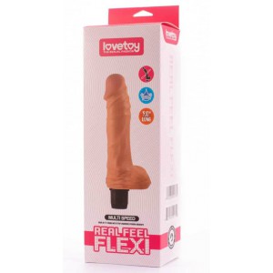 Gode Vibrant REAL FLEXI LoveToy de 14cm avec couleur Chair