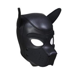 Cagoule PUPPY Néoprène coloris Noir de Kinky Puppy